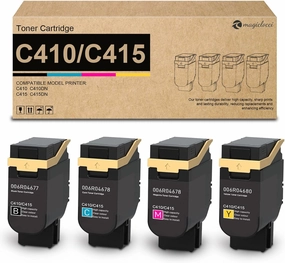 006R04677 006R04678 006R04679 006R04680 Toner Cartridges 4 Pack (BK/C/M/Y)-Compatible C410/C415 Toner Cartridge Replacement for Xerox C410 C410DN VersaLink C415 C415DN Printers