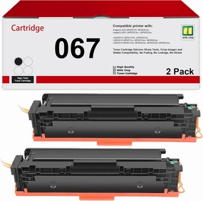 067 Black Toner Cartridge - 2 Pack 067H Toner Replacement for Canon 067 067H Toner Work with Color imageCLASS MF656Cdw MF650C LBP632Cdw MF654Cdw MF653Cdw Printers Ink (2Black, Black)