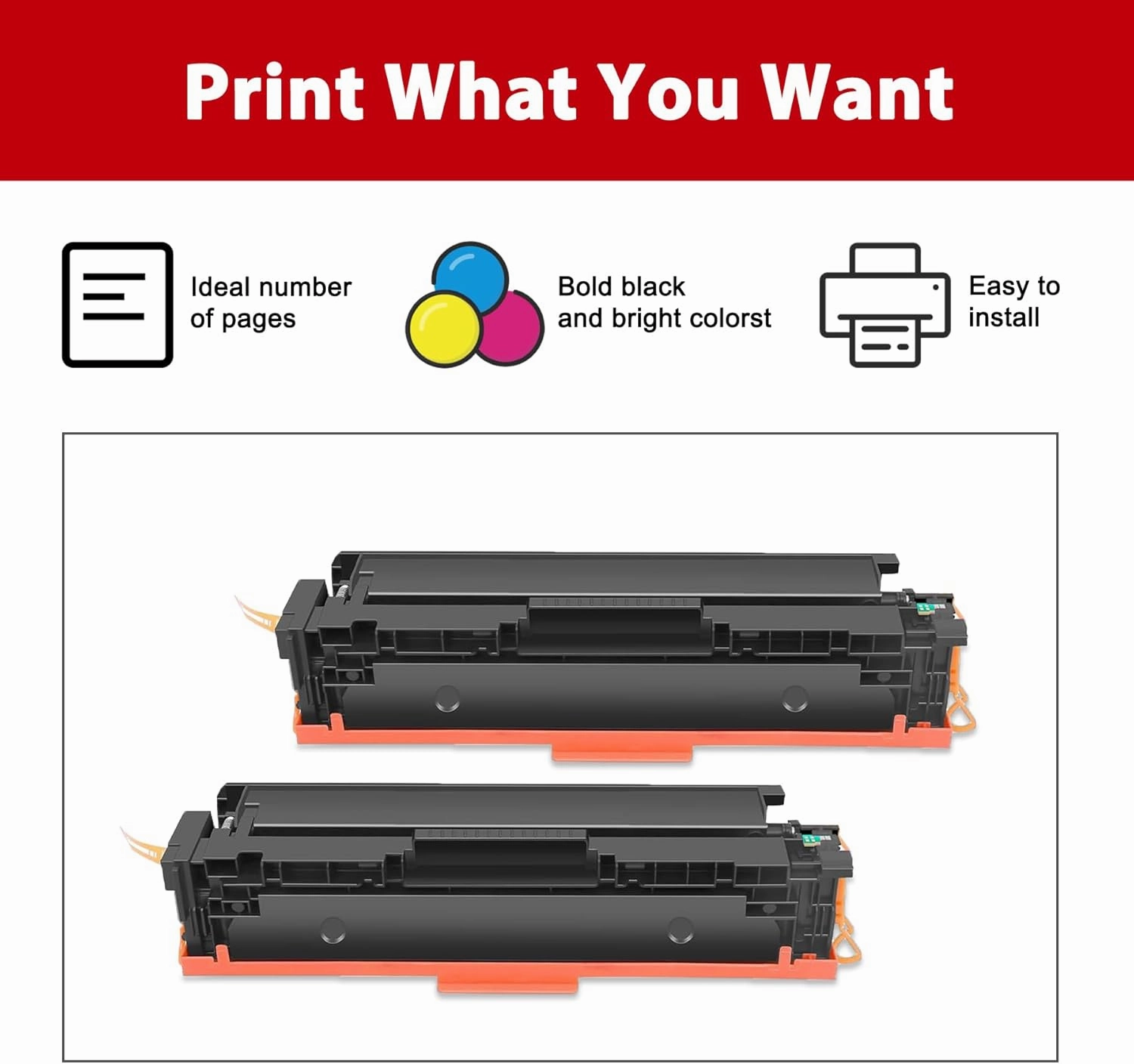 067 Black Toner Cartridge - 2 Pack 067H Toner Replacement for Canon 067 067H Toner Work with Color imageCLASS MF656Cdw MF650C LBP632Cdw MF654Cdw MF653Cdw Printers Ink (2Black, Black)