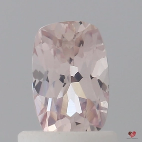 0.91cts Rectangle Cushion Light Peach Blush Champagne Sapphire