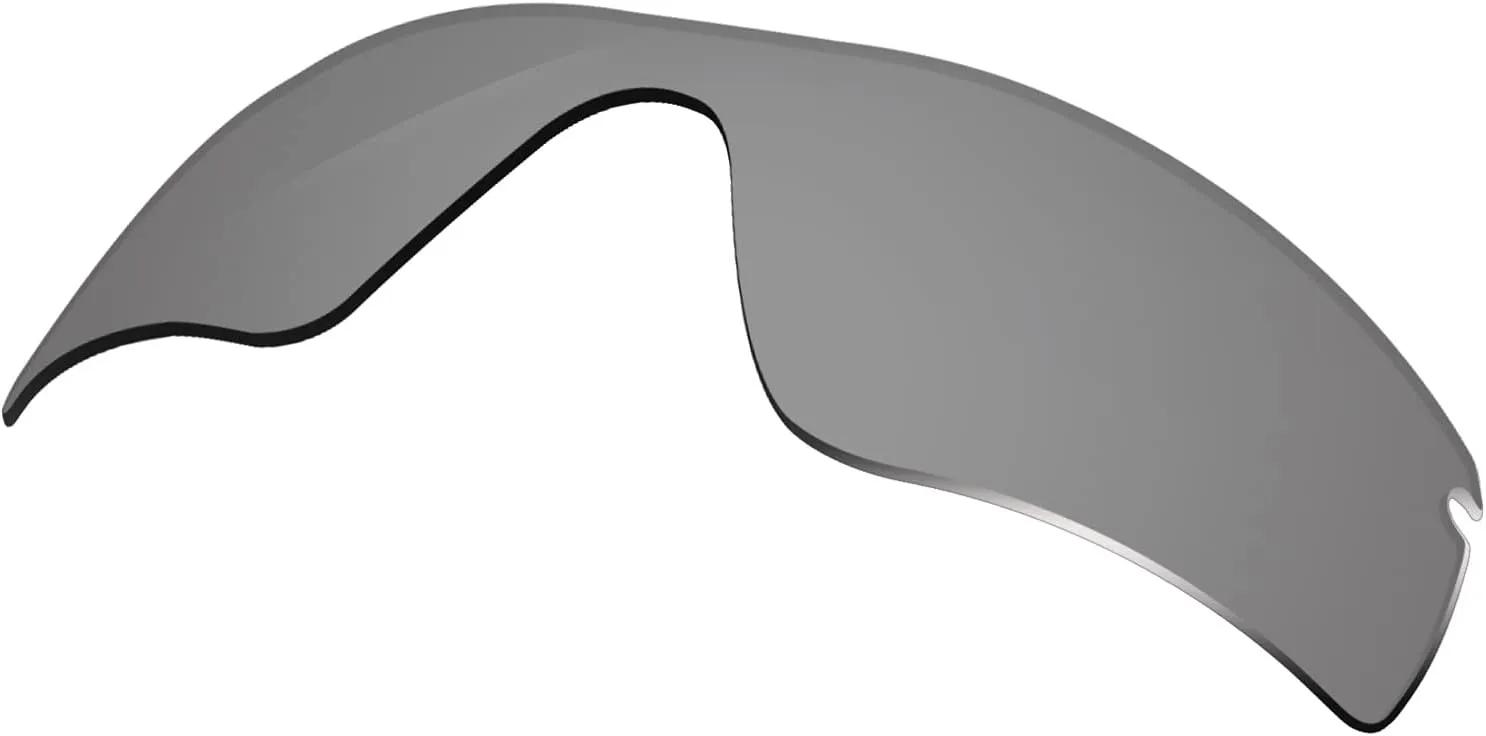 100% Precise-Fit Replacement Sunglass Lenses for Oakley RadarLock Path OO9181 / RadarLock Path Asian Fit OO9206 - Polarized Metallic Silver Mirror