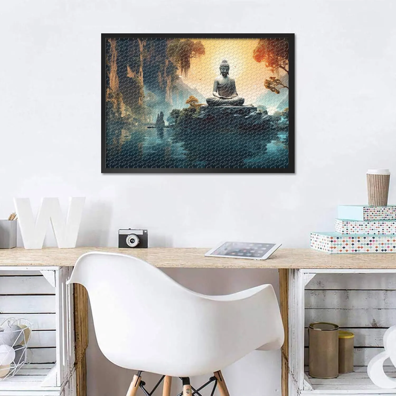 1000 Piece Puzzle for Adults: Intricate Buddha Mandala Jigsaw Puzzles Artwork, Challenging Puzzles for Home Decor & Meditation Practice 27.5"x19.6"/70 * 50cm