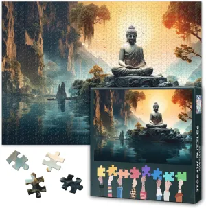 1000 Piece Puzzle for Adults: Intricate Buddha Mandala Jigsaw Puzzles Artwork, Challenging Puzzles for Home Decor & Meditation Practice 27.5"x19.6"/70 * 50cm