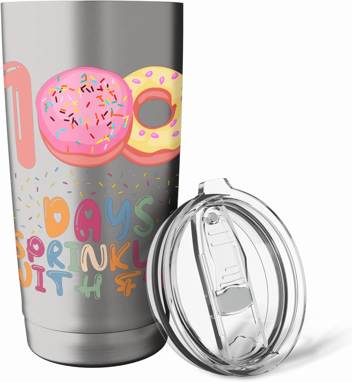 100 Days Sprinkled With Fun Colorful Counting sweetmeat swee Stainless Steel Insulated Tumbler