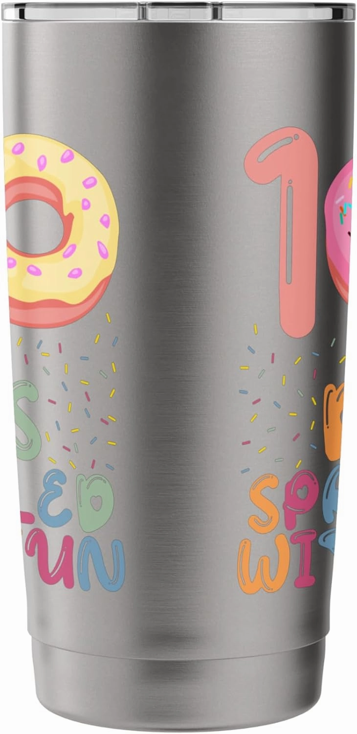 100 Days Sprinkled With Fun Colorful Counting sweetmeat swee Stainless Steel Insulated Tumbler