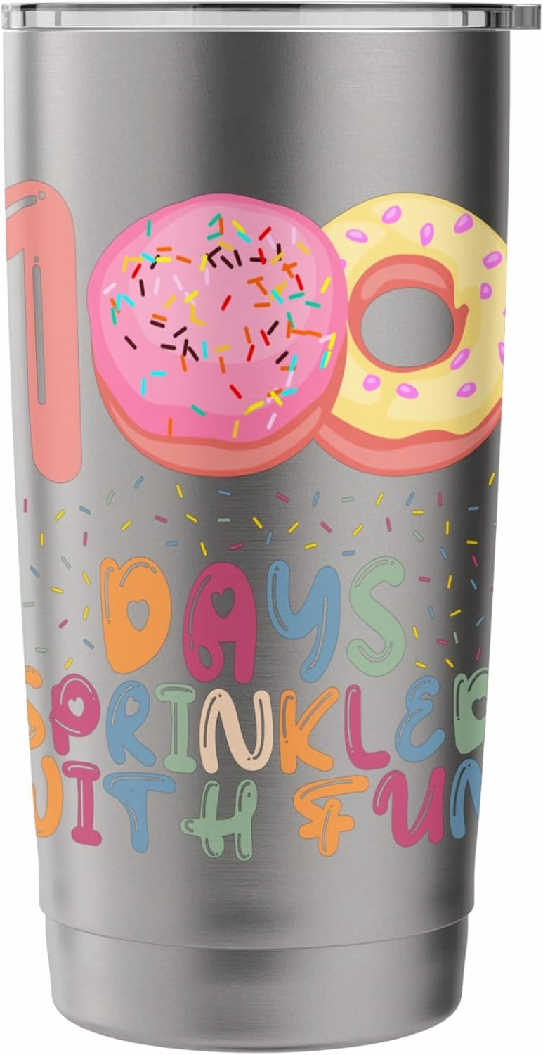 100 Days Sprinkled With Fun Colorful Counting sweetmeat swee Stainless Steel Insulated Tumbler