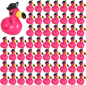100 Pcs Mini Flamingo Resin Ducks Pink Tiny Flamingos to Hide Pirate Cute Miniature Figurines Bulk for Garden Lawn Decor DIY Craft Dollhouse Micro Landscape Aquarium Ornaments Party Gifts