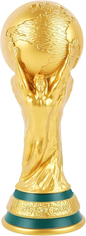 10.6“ 2022 World Cup Trophy Replica, Football Soccer Trophy Replica, World Cup Sports Fan Trophy Gold Decorations, Handcrafted Resin World Cup Replica Decorations for Home Office Desktop Decor Gift