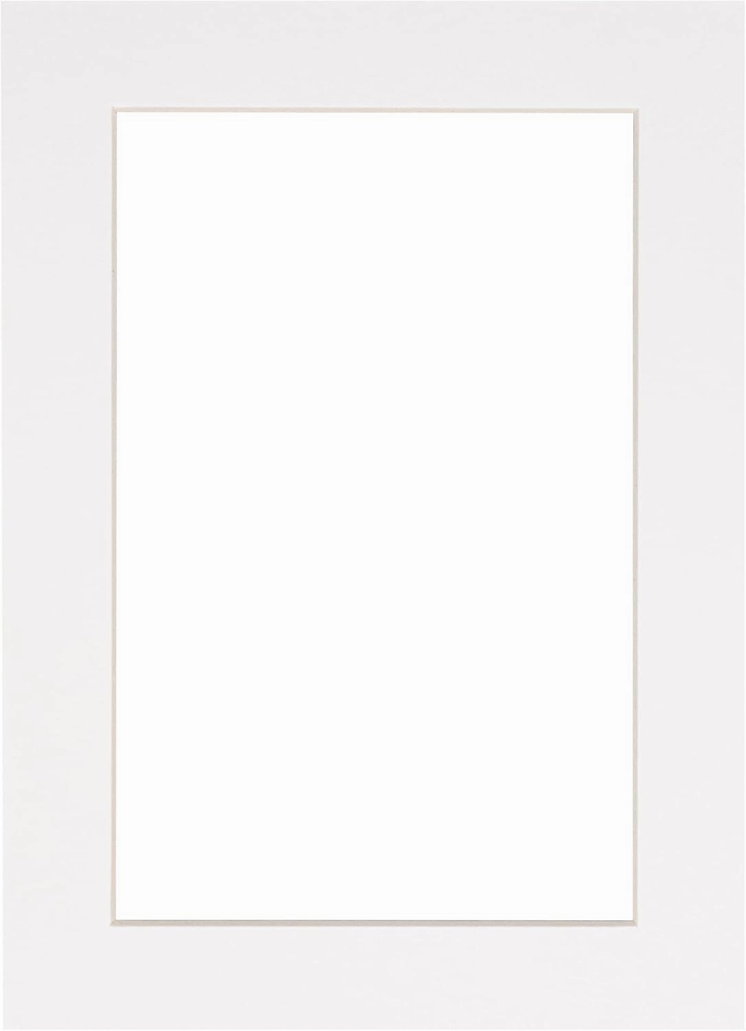 11x14 Mat Bevel Cut for 9x12 Photos - Acid Free White Precut Matboard with Backing Board and Crystal Clear, Self Seal Photo Mat Bag - for Pictures, Photos, Framing - 4-ply Thickness