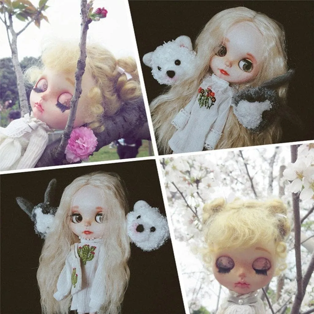 12inch Doll Soft Head Scalp for Neo Blythe Nude Doll Custom, Light Tanned