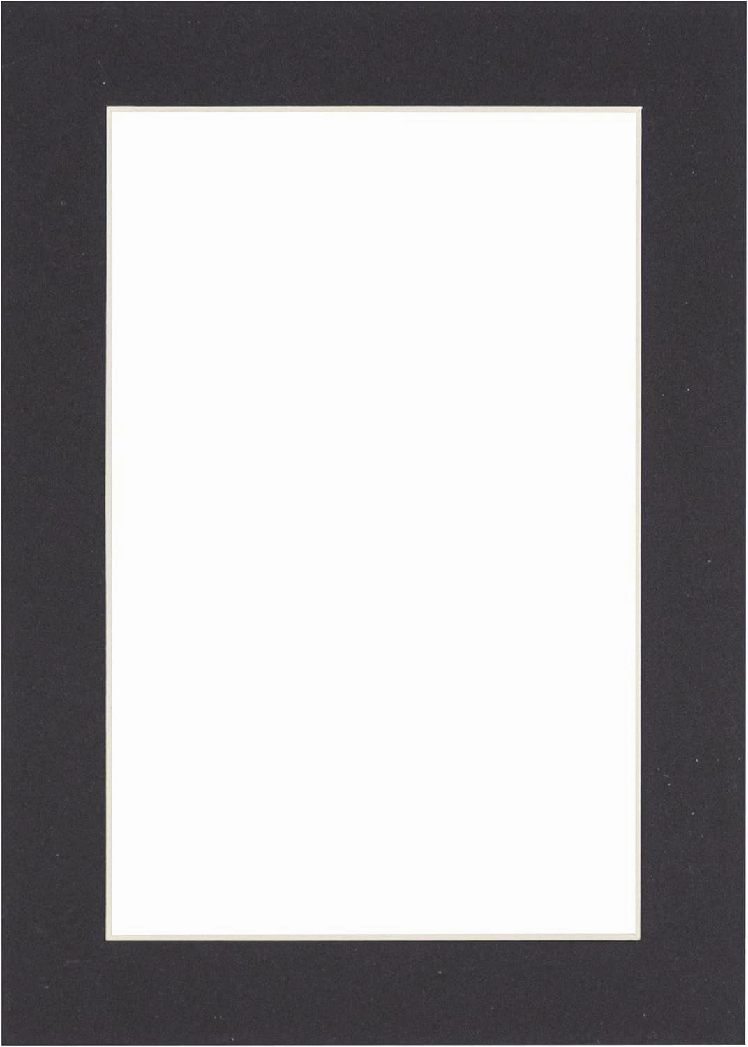 12x18 Mat Bevel Cut for 11x17 Photos - Acid Free Black Precut Matboard with Backing Board and Crystal Clear, Self Seal Photo Mat Bag - for Pictures, Photos, Framing - 4-ply Thickness