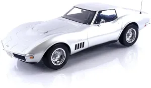 1969 Chevy Corvette Silver Metallic 1/18 Diecast Model Car by Norev 189032