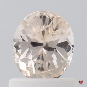1.08cts Oval Light Peach Champagne Blush Sapphire