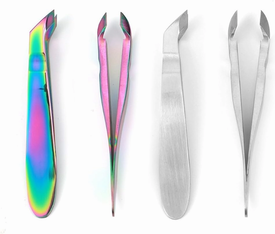 1PC Small Nail Cuticle Scissors Tweezers Mini Nail Clipper Cutter Trimmer for Finger &Toe Remove Pedicure Tools,Dazzling Colors