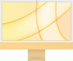 2021 Apple iMac with Apple M1 chip 8-core CPU (24 inch, 8GB RAM, 256GB) (QWERTY English) Yellow (Renewed Premium)