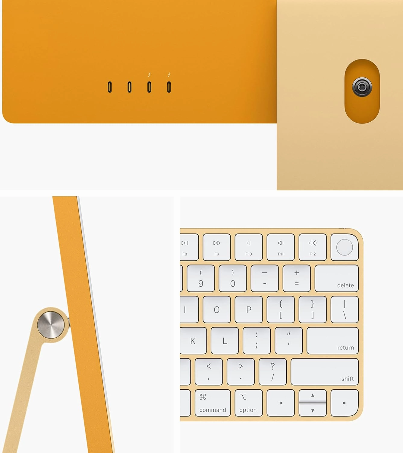2021 Apple iMac with Apple M1 chip 8-core CPU (24 inch, 8GB RAM, 256GB) (QWERTY English) Yellow (Renewed Premium)