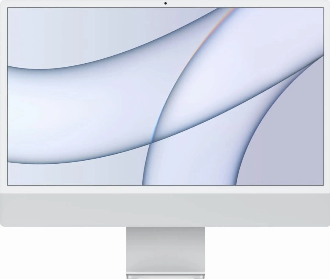 2021 Apple iMac with Apple M1 Chip with 8-core CPU (24-inch, 8GB RAM, 256GB SSD Storage) (QWERTY English) Silver (Renewed)