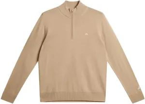 2024 J.Lindeberg Kian Zipped Golf Pullover Safari Beige Medium