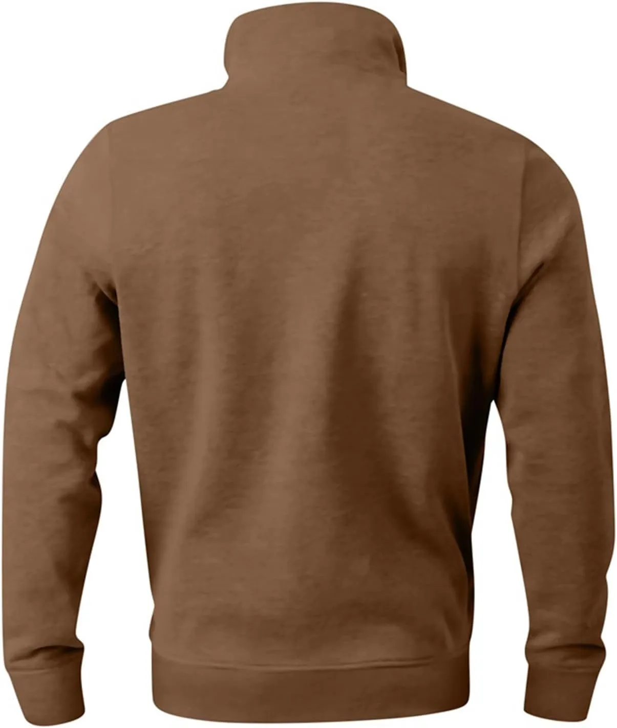 2024 Men's 3/4 Zip Pullover Long Sleeved Fashion Slim Fit Top High Collar Cotton Sweatshirt Lightweight Workout Shirt