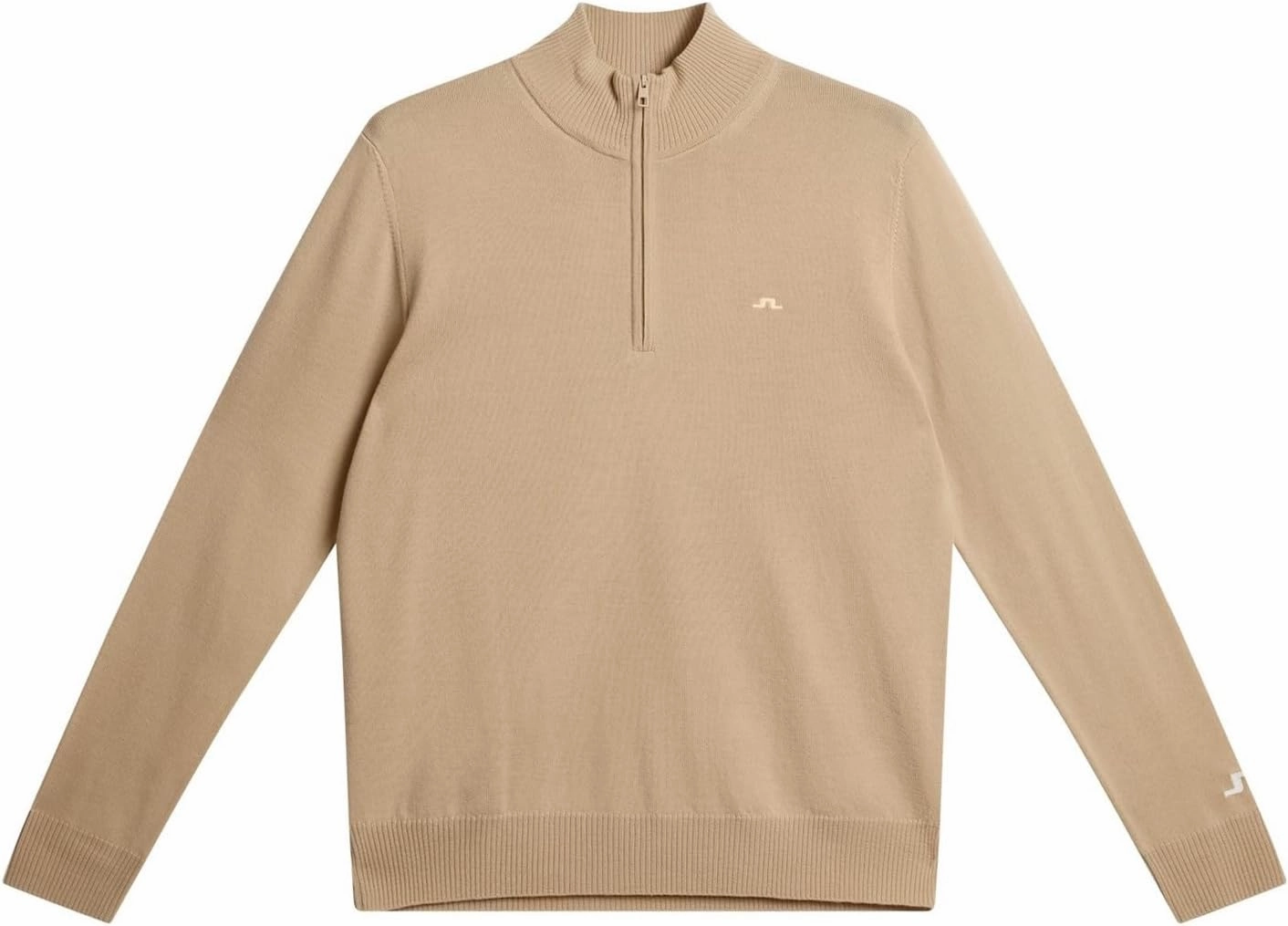 2024 J.Lindeberg Kian Zipped Golf Pullover Safari Beige Small