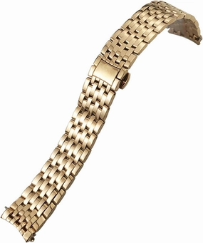 20mm 16mm 19mm Stainless Steel Watchband Replacement for Omega De Ville Prestige Orbis Edition Watch Strap Metal Glossy Bracelet (Color : Rose Gold, Size : 19mm)