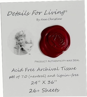 26  Large Sheets Un-Buffered Acid, Sulfur & Lignin Free ARCHIVAL Tissue Paper 24x36in. Properly Pack & Store Your Textiles, Silver, Photos, Art & Much More.