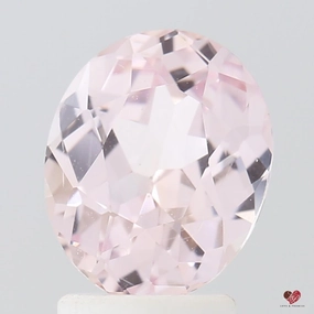 2.48cts Oval Light Blush Champagne Peach Sapphire