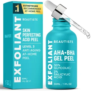 30 DAY MIRACLE AHA 30%   BHA 2% Peeling Solution - Clinical Strength Liquid Exfoliant for Dark Spots, Blackheads & Clogged Pores - Resurfacing Salicylic Acid Serum & Chemical Peel for Face
