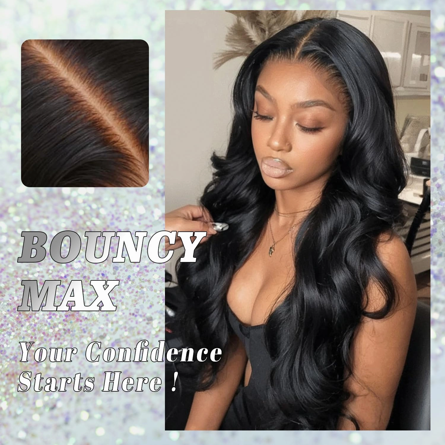 30 Inch Body Wave 13x6 HD Lace Front Wigs Human Hair 200 Density 13x6 Skinlike Real HD Lace Front Wigs Human Hair Pre Plucked Glueless Body Wave Frontal Wigs for Women Human Hair Natural Black