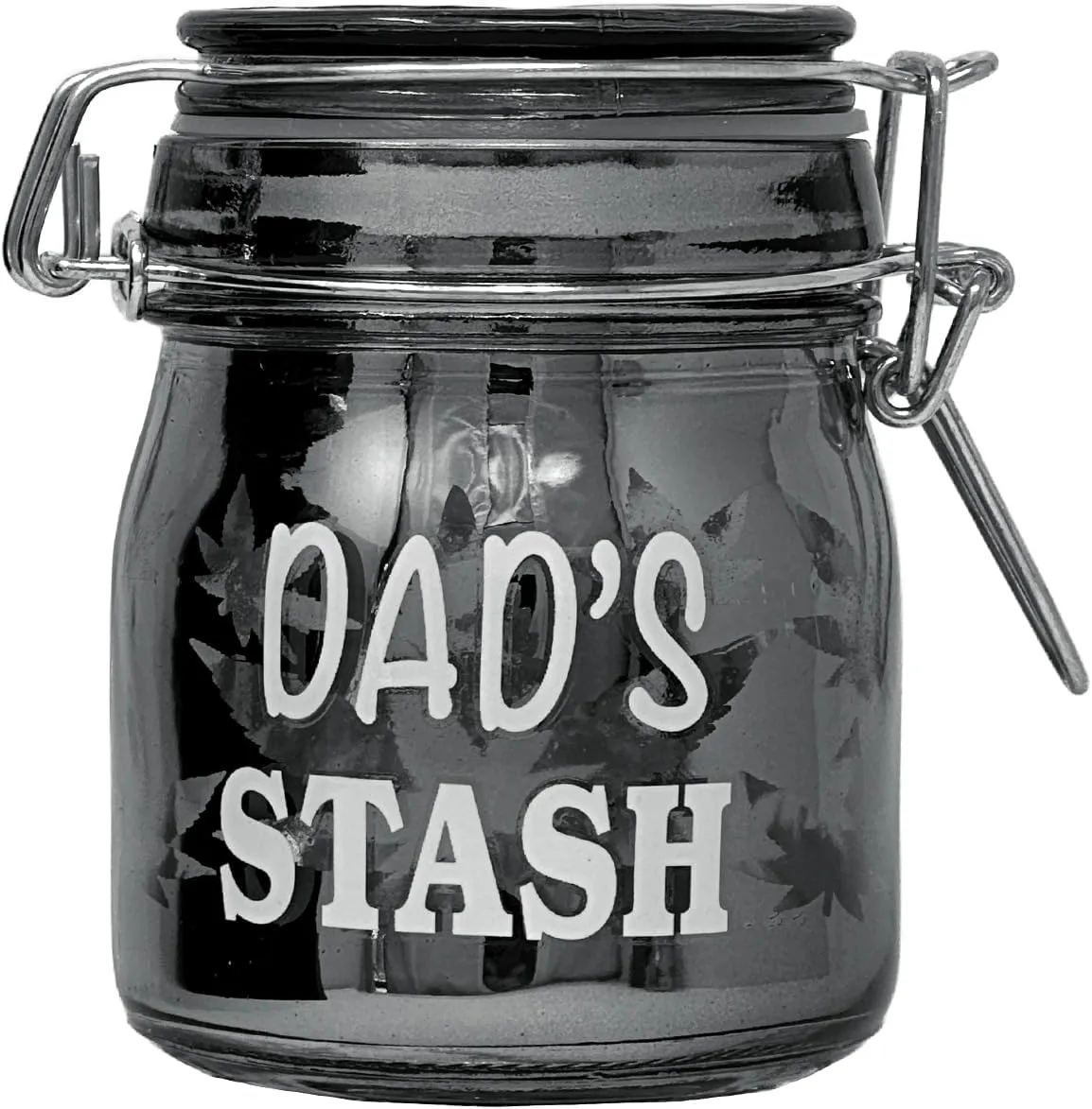 3.75" Tall Glass Jar with Clamping Lid (Dad's Stash)