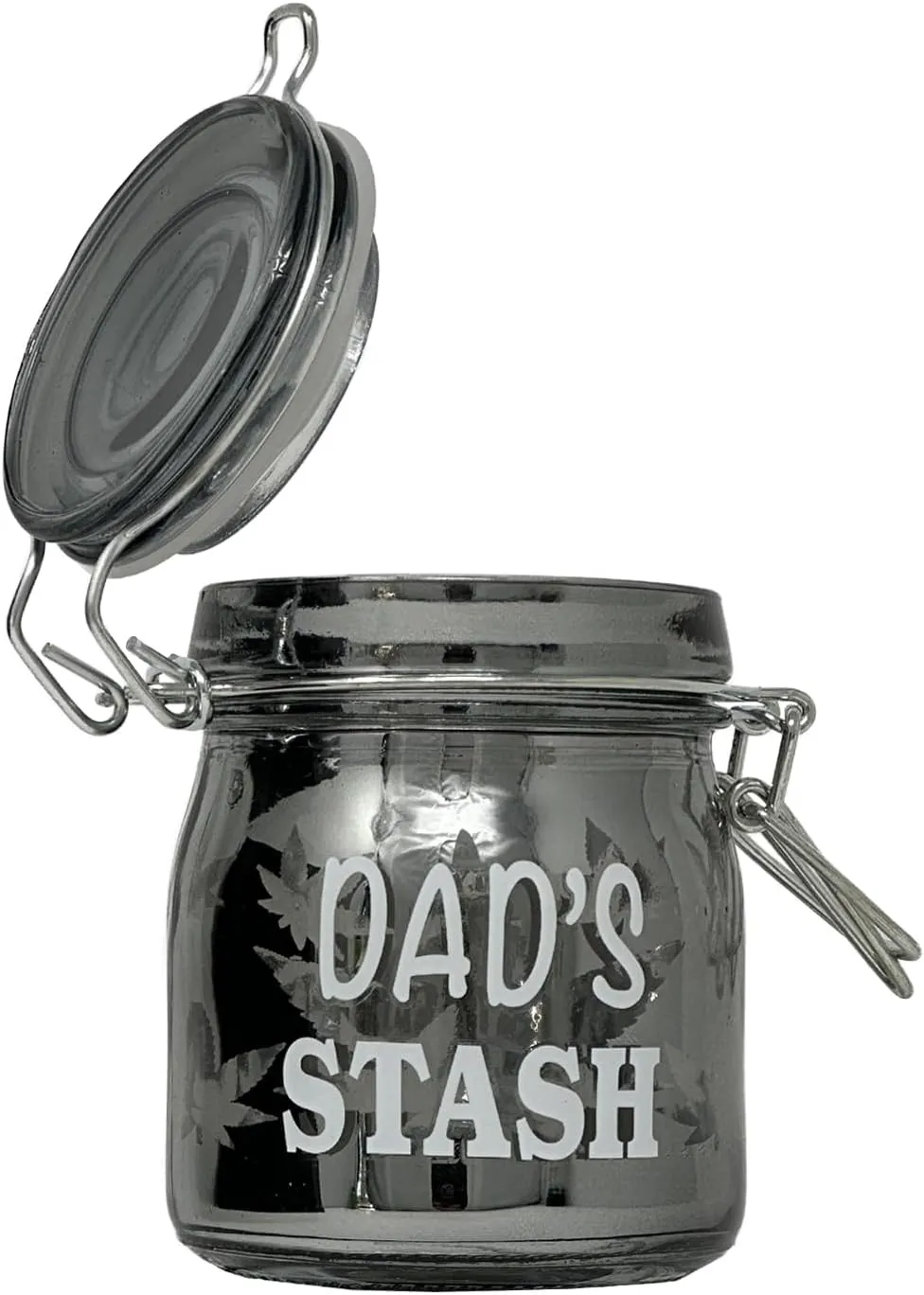 3.75" Tall Glass Jar with Clamping Lid (Dad's Stash)