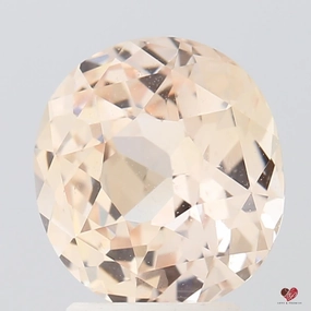 3.41cts Oval Medium Peach Champagne Blush Sapphire