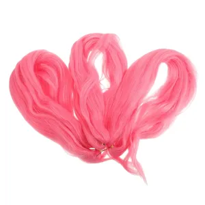 3pcs Pink Braid Hair Extensions Synthetic Jumbo Braiding Hair for Women for Music Festivals Parties Versatile Crochet Braids for Creative Hairstyles