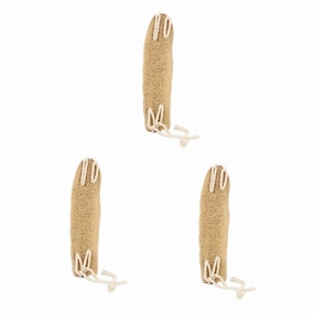 3pcs Exfoliating Loofah Back Scrubber Strap for Shower Natural Cotton Material Soft and Comfortable Back Washer for Deep Cleaning Bathing Accessory for Body Care