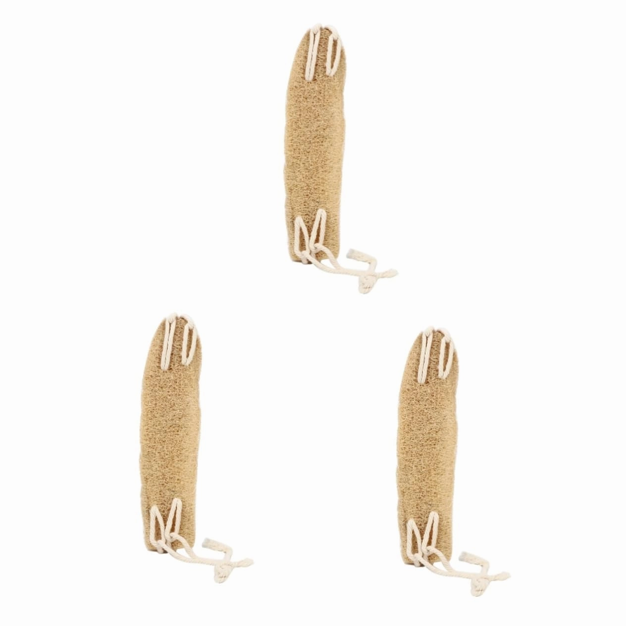 3pcs Exfoliating Loofah Back Scrubber Strap for Shower Natural Cotton Material Soft and Comfortable Back Washer for Deep Cleaning Bathing Accessory for Body Care