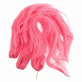 3pcs Pink Crochet Braids Pre Stretched Synthetic Hair Extensions for Boho Styles for Music Festivals and Hairstyles
