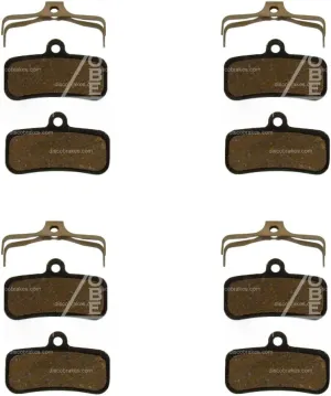 4 Pairs of DiscoBrakes Pads Compatible with Tektro 4 Piston Caliper (4 Pot) Disc Brakes Q13RS Q10RS HD-E745 HD-T745 HD-E741 HD-T741 HD-E740 HD-T740 HD-T737