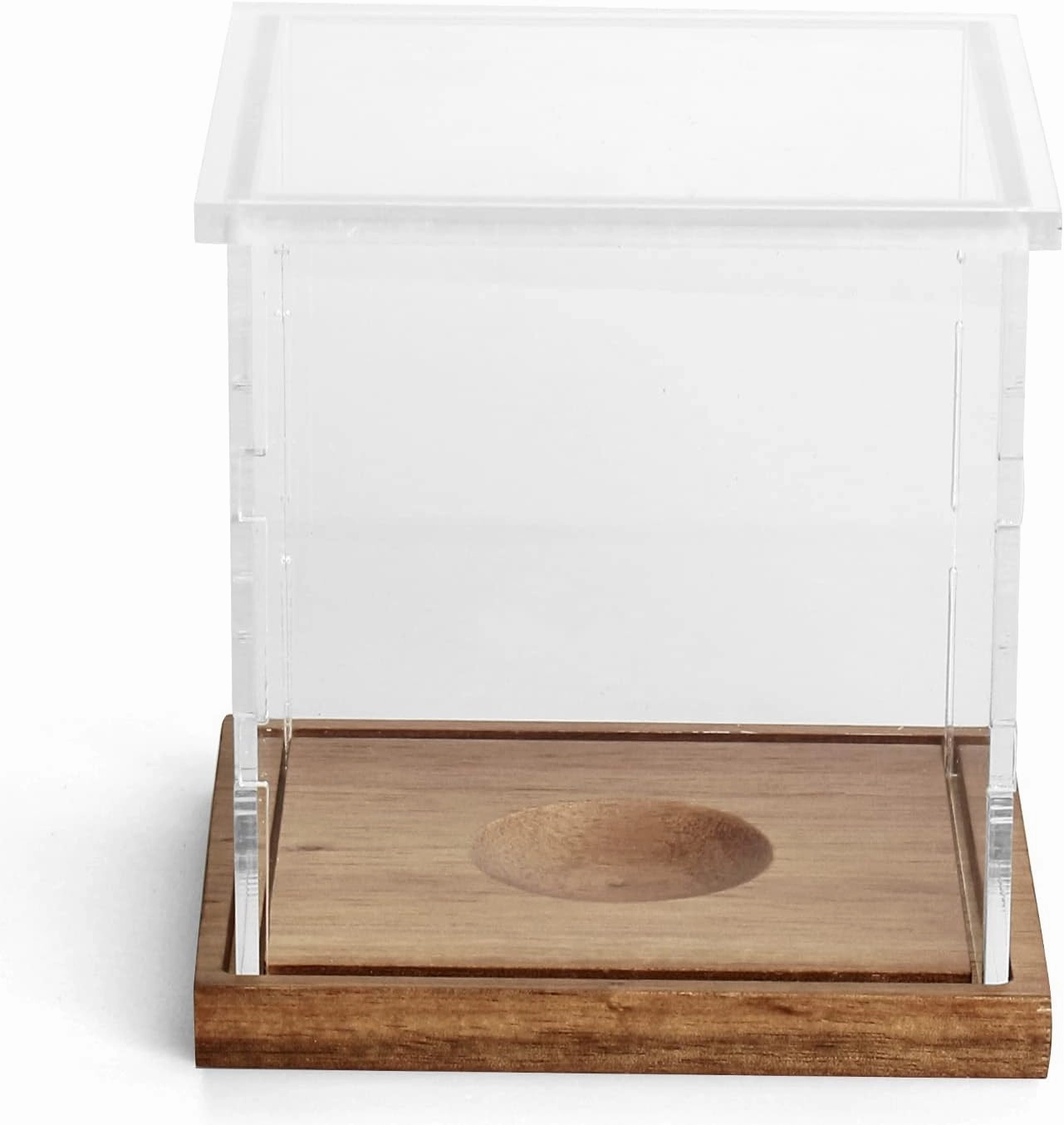 4-Pack Premium Wooden Baseball Display Case, Clear Acrylic Baseball Stand Holder – UV-Protective, Dust-Proof, Easy Assembly, Wonderful for Autographed or Collectible Baseballs
