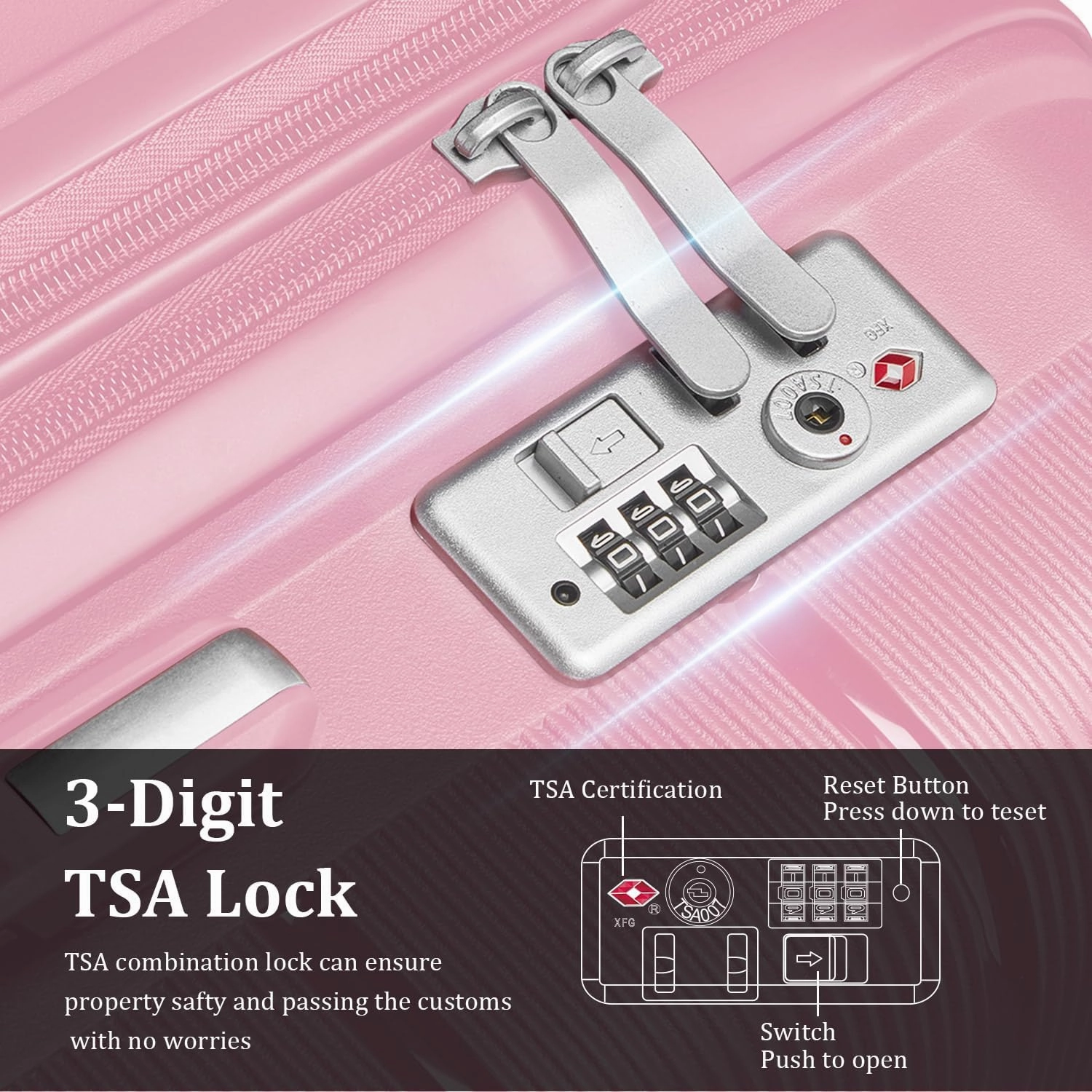 4-Piece Hardshell Luggage Set with TSA Locks, Expandable Suitcases and Silent Spinner Wheels - Vibrant Colors for Easy Identification (14/20/24/28 Inch) - Family Travel Suitcase Sets
