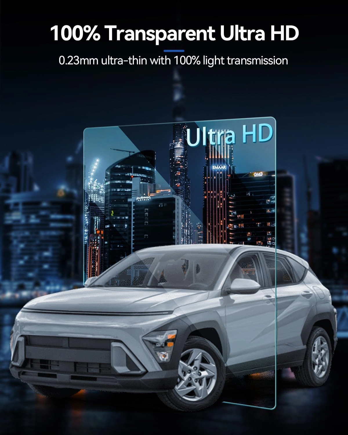 4PCS Car Screen Protector for Hyundai Kona 2024 2025 SE, SEL, N Line Accessories Navigation & Dashboard Nano Touchscreen Protector Film HD Clear Anti Fingerprint 12.3''