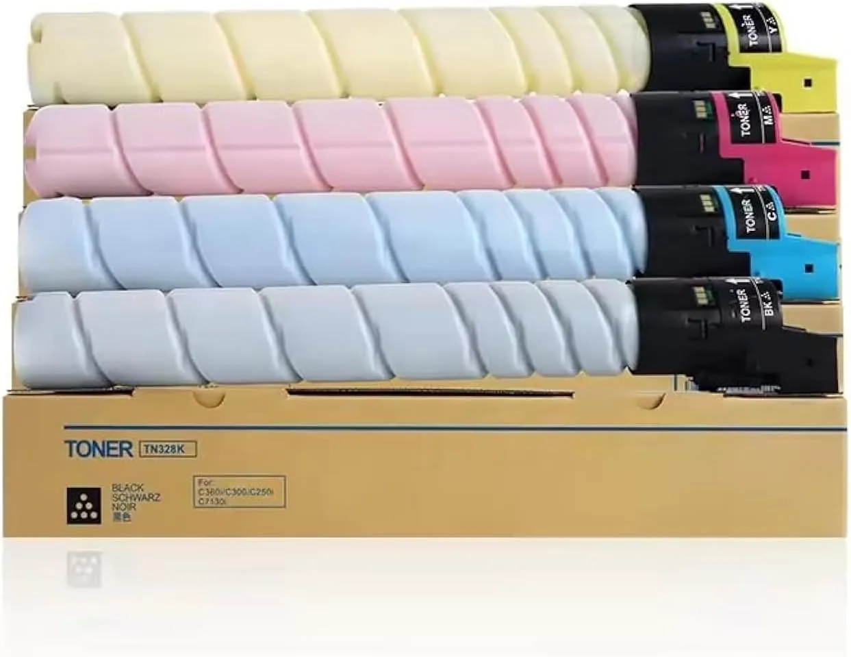 4PK TN328 TN626 TN330 TN628 Toner Cartridge Compatible for Konica Minolta Bizhub C300i C360i C250i C7130i C450i C550i C650i
