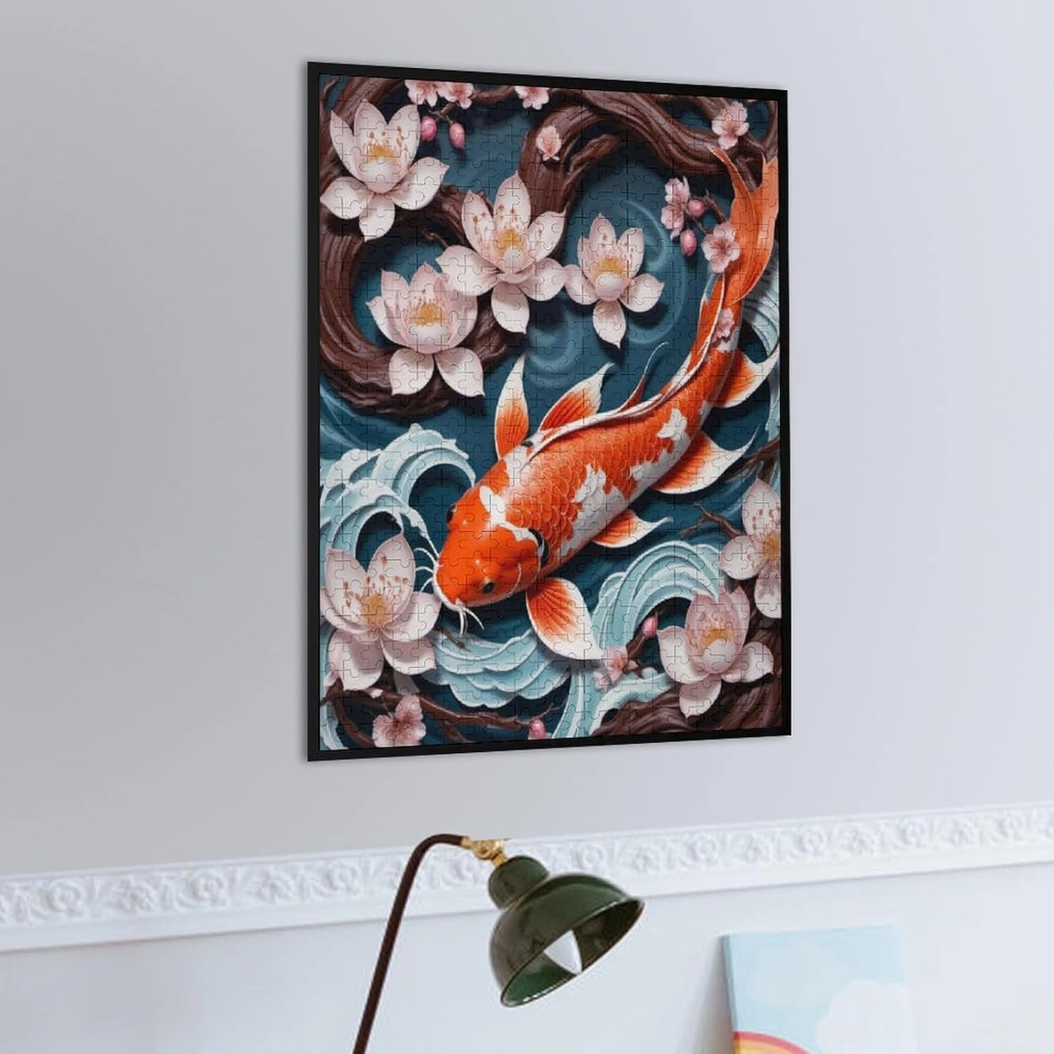 500 Piece Puzzles for Adults, Jigsaw Puzzles 500 Pieces for Adults, Puzzles for Adults 500 Pieces and Up Fish Fish and Cherry Blossoms 500 Piece Puzzle, Large Puzzles, Puzzle Games for Adults