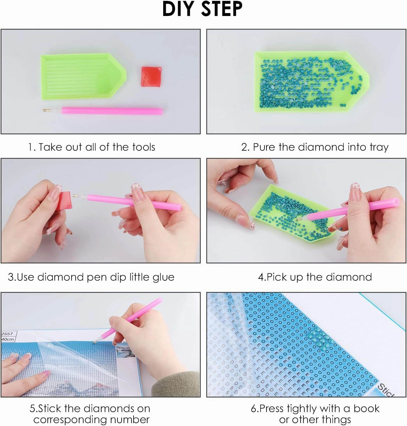 6 Pack Diamond Painting Kits for Adults, Beach Sea Turtle Diamond Art Kits for Beginners, DIY Full Drill 5D Paint with Diamond Kits for Home Wall Decor 12 X 16 inch