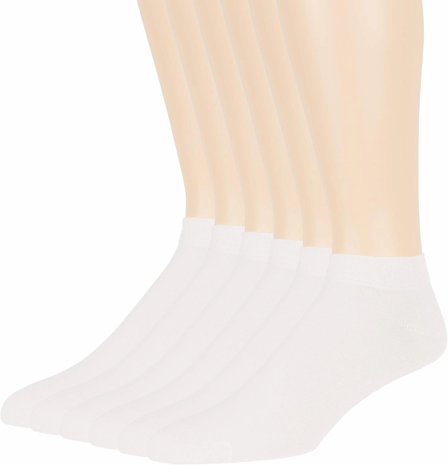 7BIGSTARS KINGDOM Men Viscose From Bamboo Ankle Sock - 6 Pack -M/L- Thin-Low Cut Seamless Black Grey White Brown Beige
