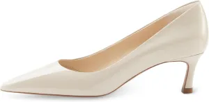 7or9 Nude Heels for Women Comfortable Women’s Pumps Breathable Lambskin White Heels Closed Toe Dressy Prom Heels 2"