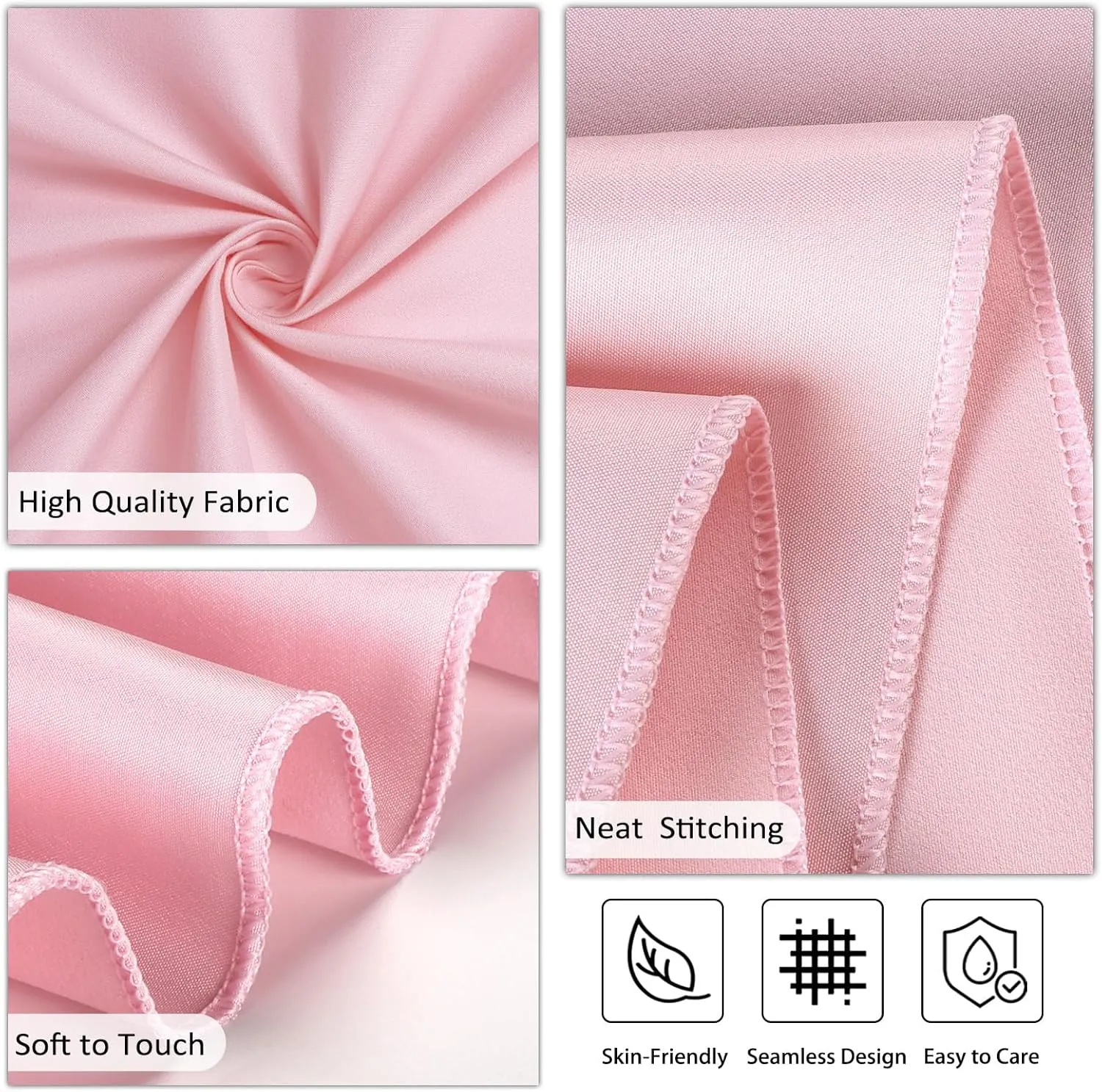 8 Pack Pink Tablecloth 60 x 102 Inch Rectangular Tablecloths for 6 Foot Rectangle Tables, Wrinkle Resistant Pink Table Cloth Washable Polyester Fabric Table Covers for Buffet Wedding Party Banquet