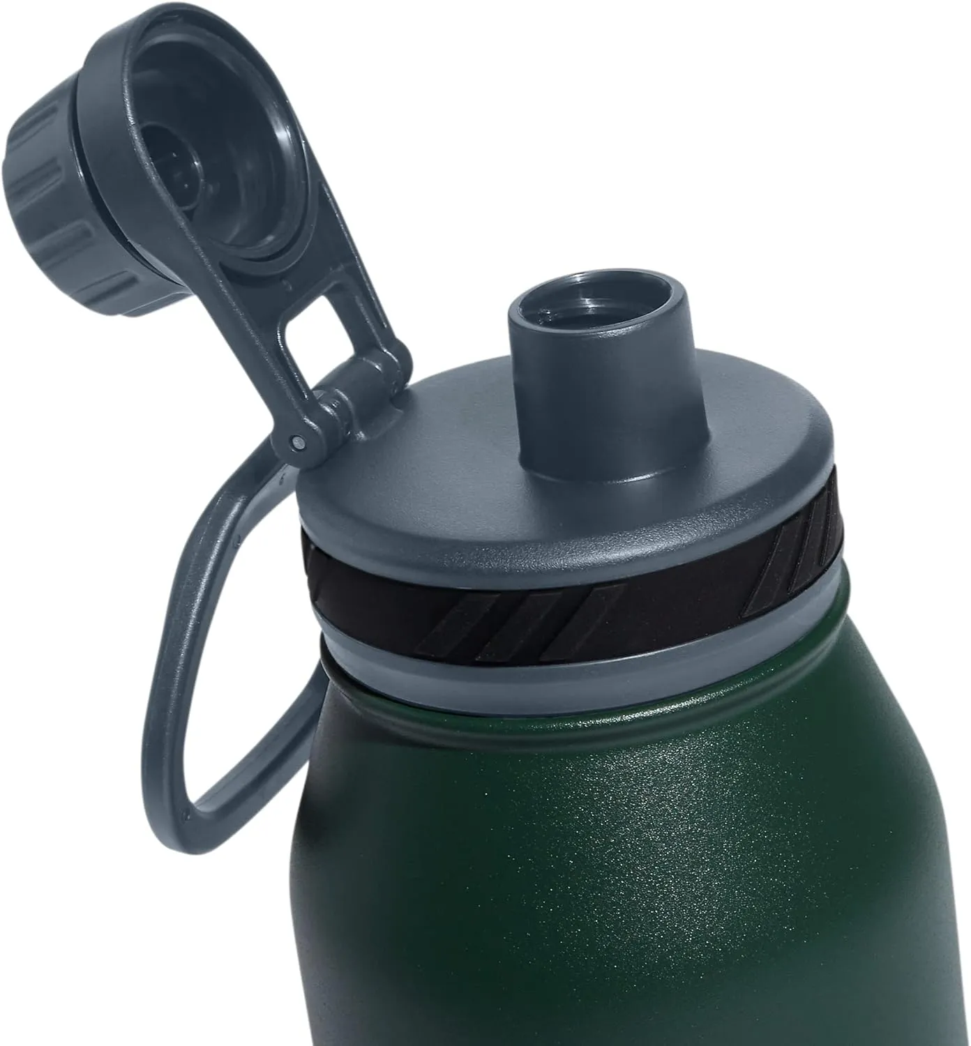 adidas 1 Liter (32 oz) Metal Water Bottle, Hot/Cold Double-Walled Insulated 18/8 Stainless Steel, Green Oxide/Onix Grey/Silver Metallic, 32 Ounces