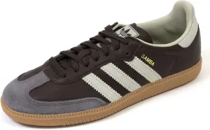 adidas Samba OG Men's Sneaker's, Brown/Putty Grey/Gold Metallic, Size 8.5