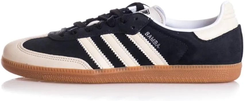 adidas Samba OG Woman, Core Black Wonder White Silver Metallic, 10 AU