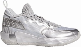 adidas Dame 7 Extended Play Basketball Shoes Grey/Silver Metallic/White Men's 10, Women's 11 Medium
